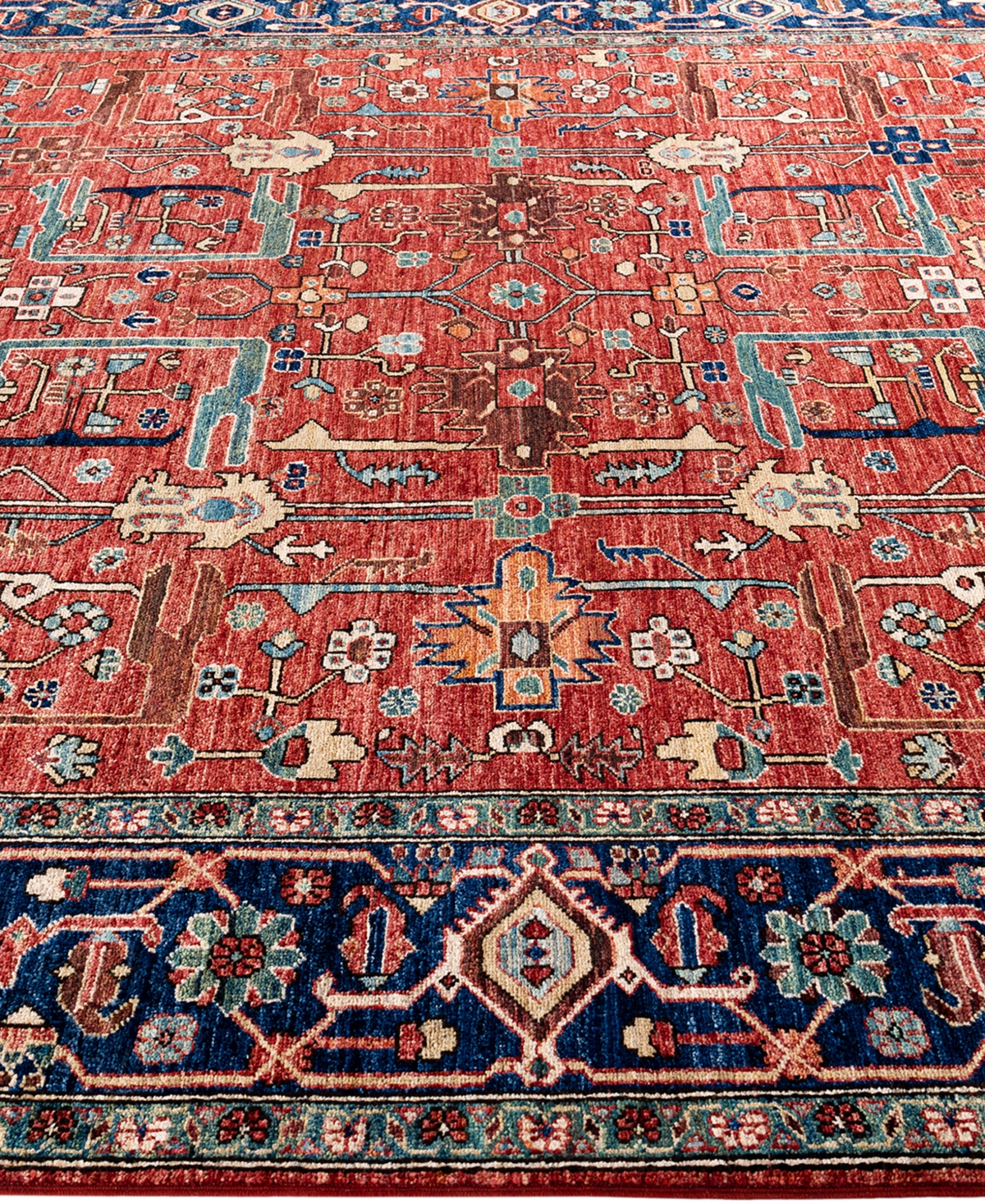 Adorn Hand Woven Rugs Serapi M1999 8'1"x9'11" Area Rug In Red