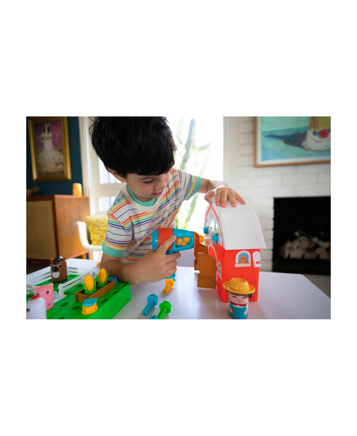 Educational Insights Design Drill Bolt Buddies Barn In Multi