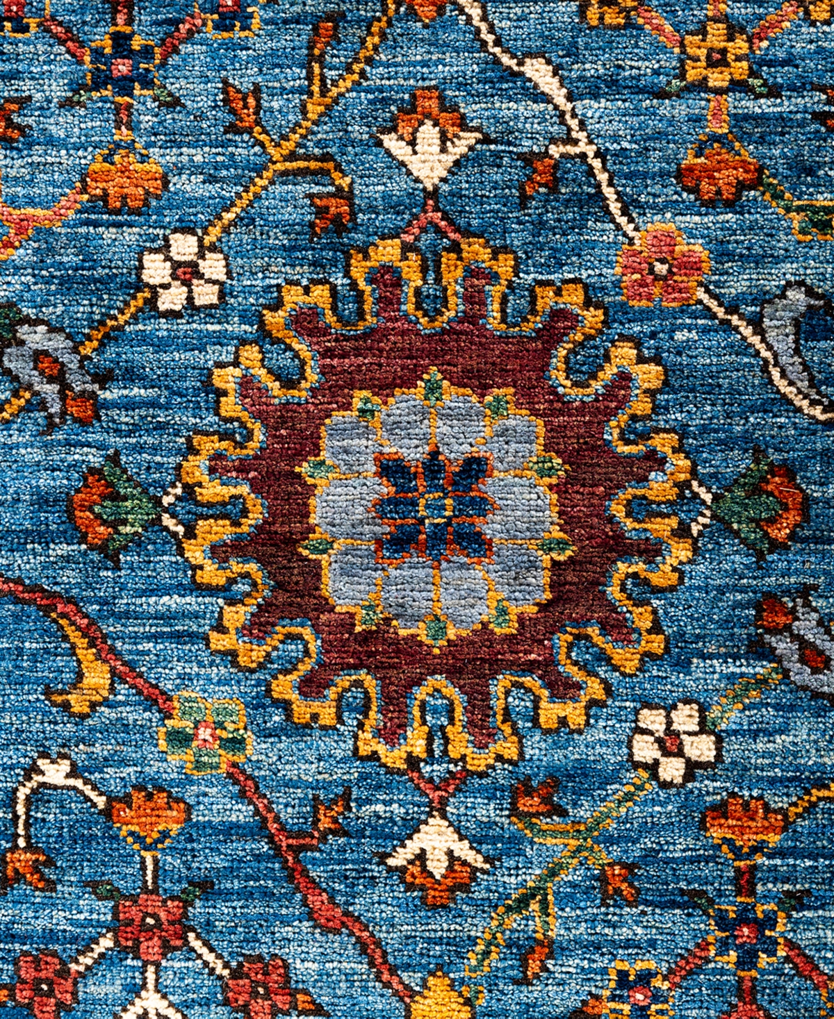 Adorn Hand Woven Rugs Serapi M1999 8'1"x9'8" Area Rug In Light Blue
