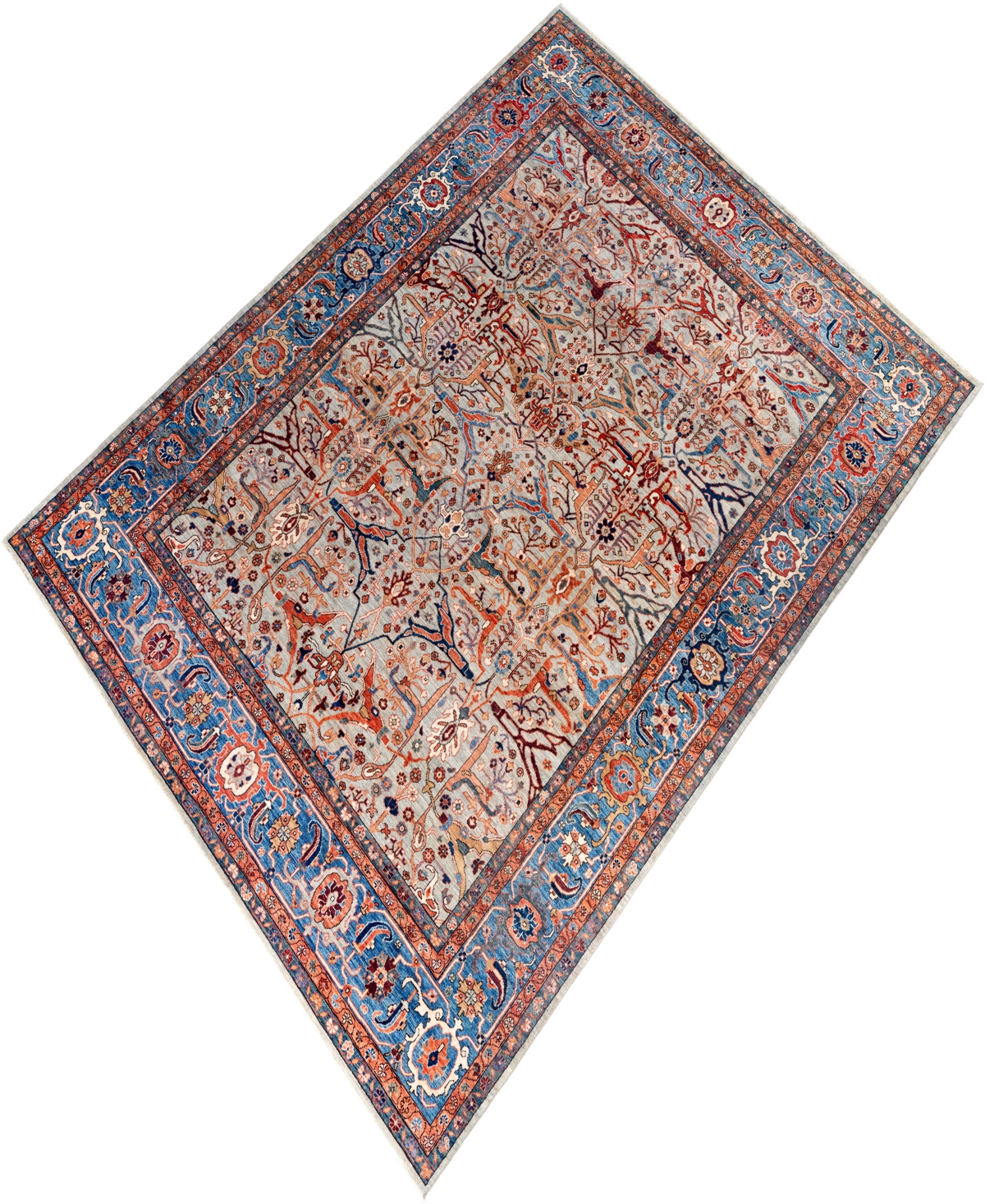 Adorn Hand Woven Rugs Serapi M1999 9'x11'8" Area Rug In Gray
