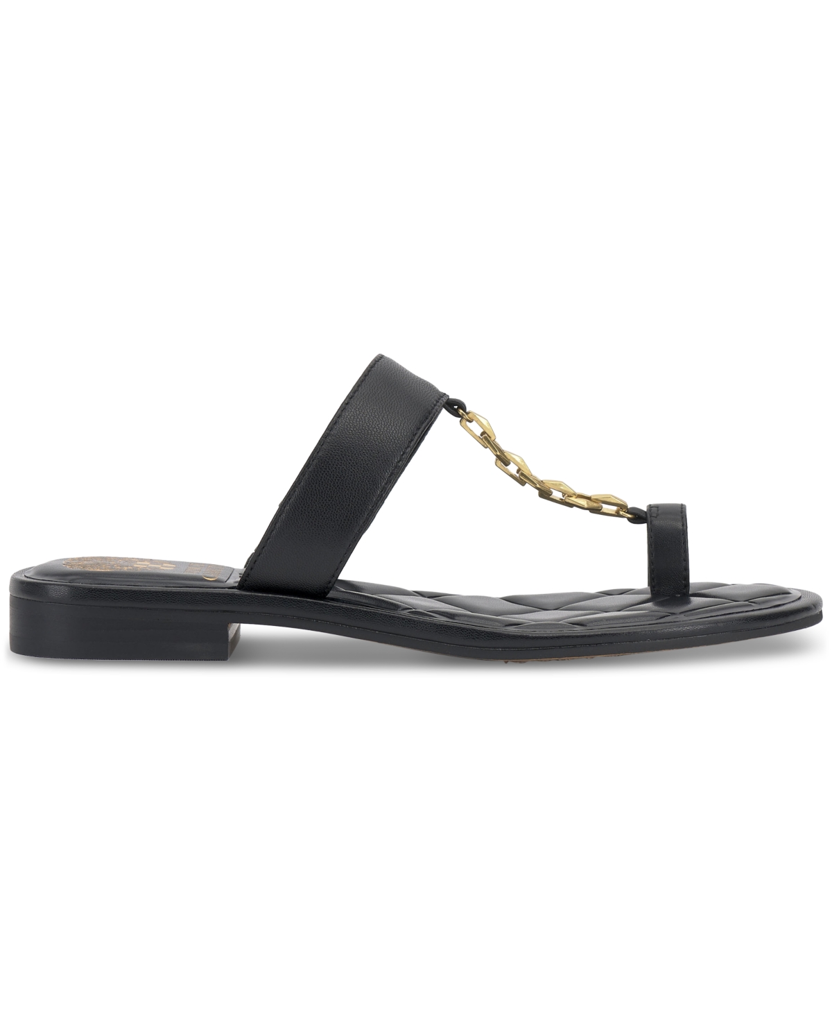 Vince Camuto Lexie Toe Loop Sandal In Black Leather