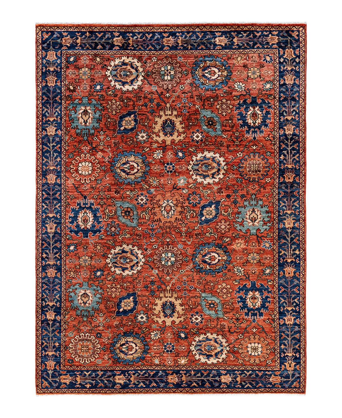 Adorn Hand Woven Rugs Serapi M1999 6'2"x8'8" Area Rug In Red