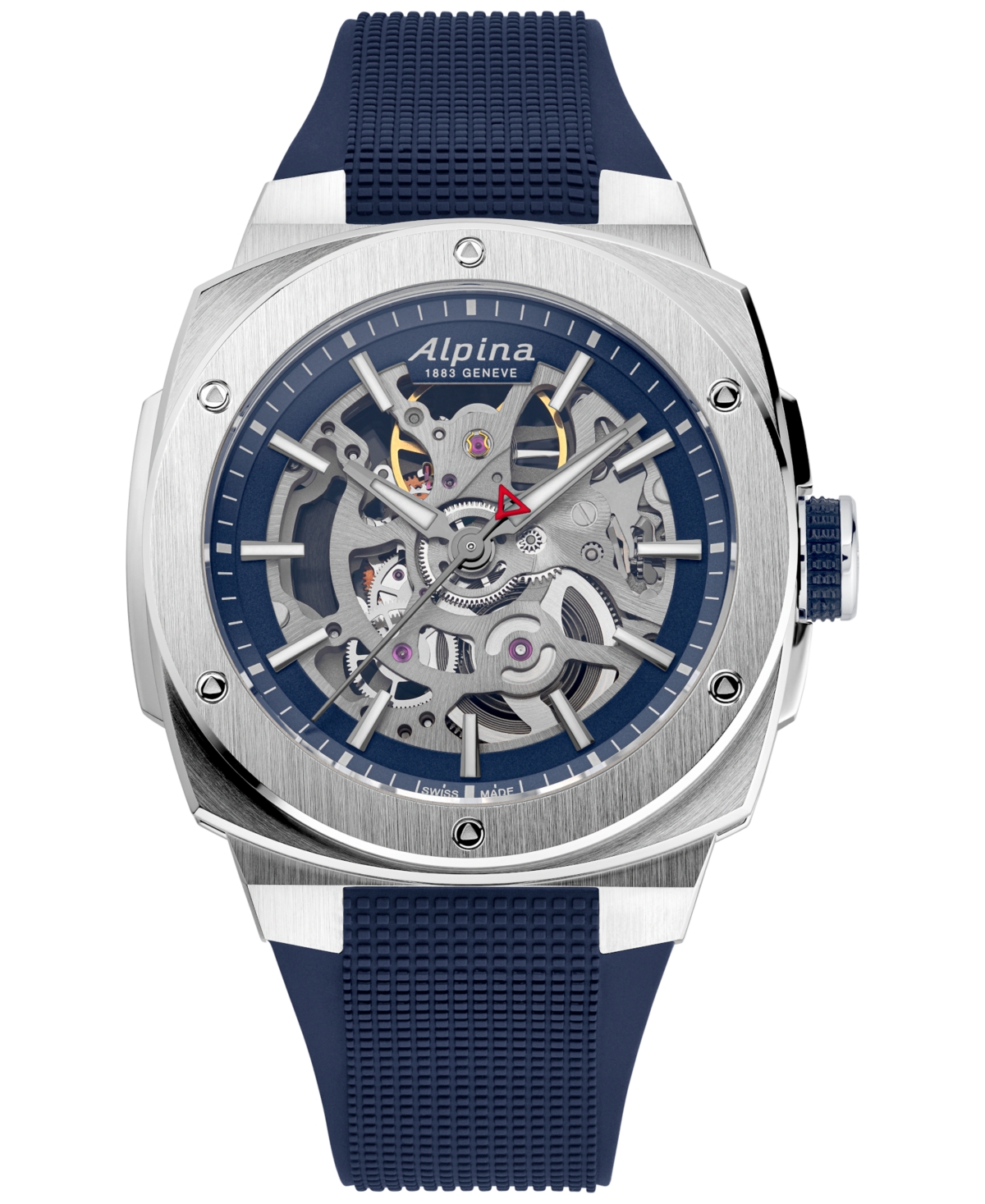 Men's Swiss Automatic Alpiner Extreme Blue Rubber Strap Watch 39mm - Blue