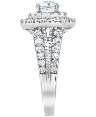 Diamond Double Halo Engagement Ring (2-1/2 ct. t.w.) in 14k White Gold