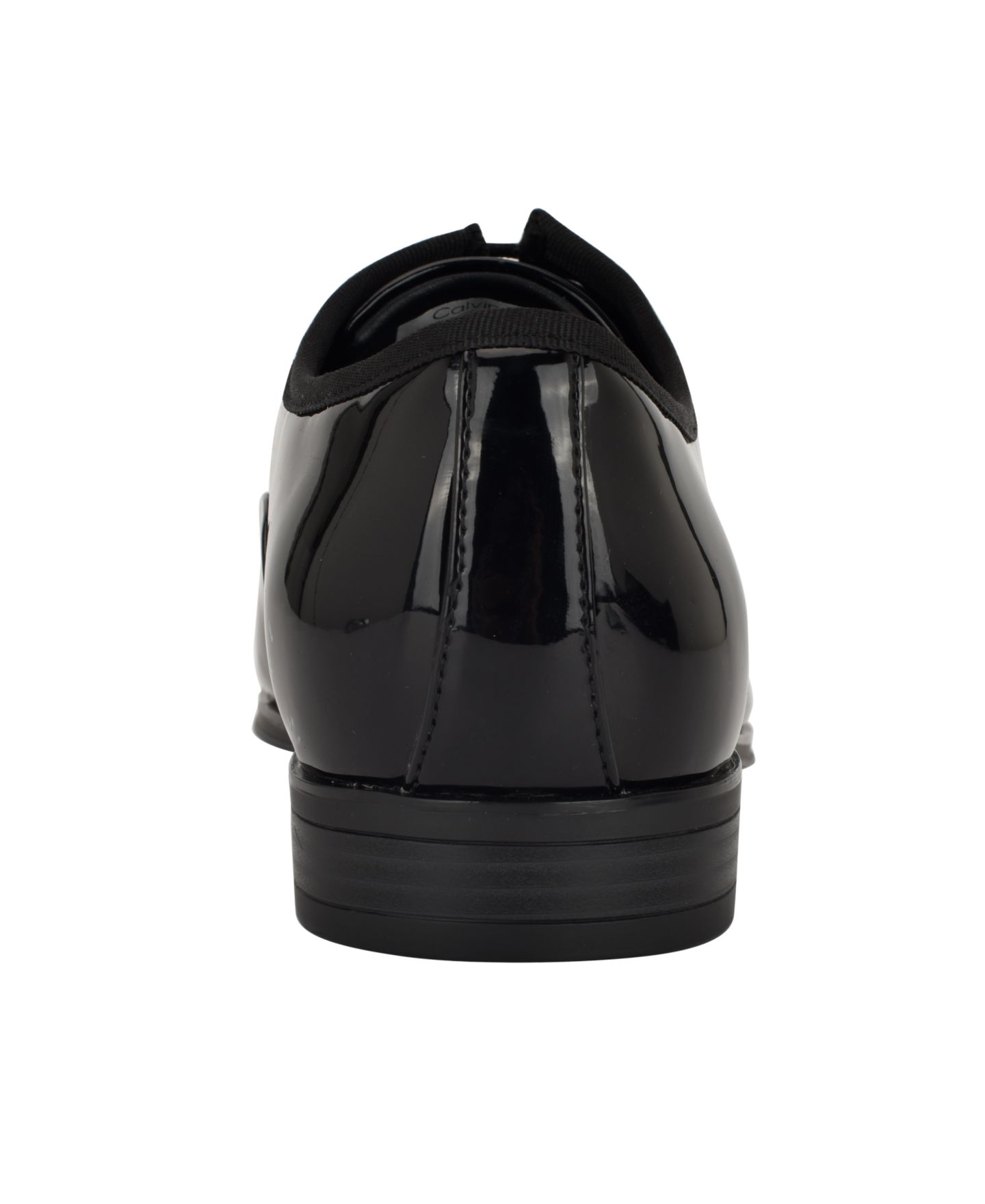 Мужские туфли Calvin Klein Cardiff Round Toe Dress Loafer, цвет: Чёрный лаковый — фото 4
