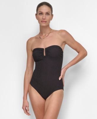 Women's Textured Shirred One-Piece Swimsuit