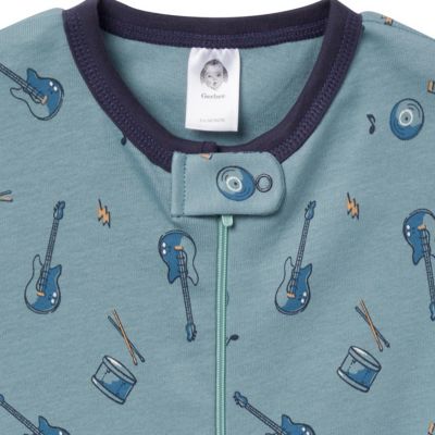 Toddler Boys' Snug Fit Footed Pajamas, 2-Pack, Guitars