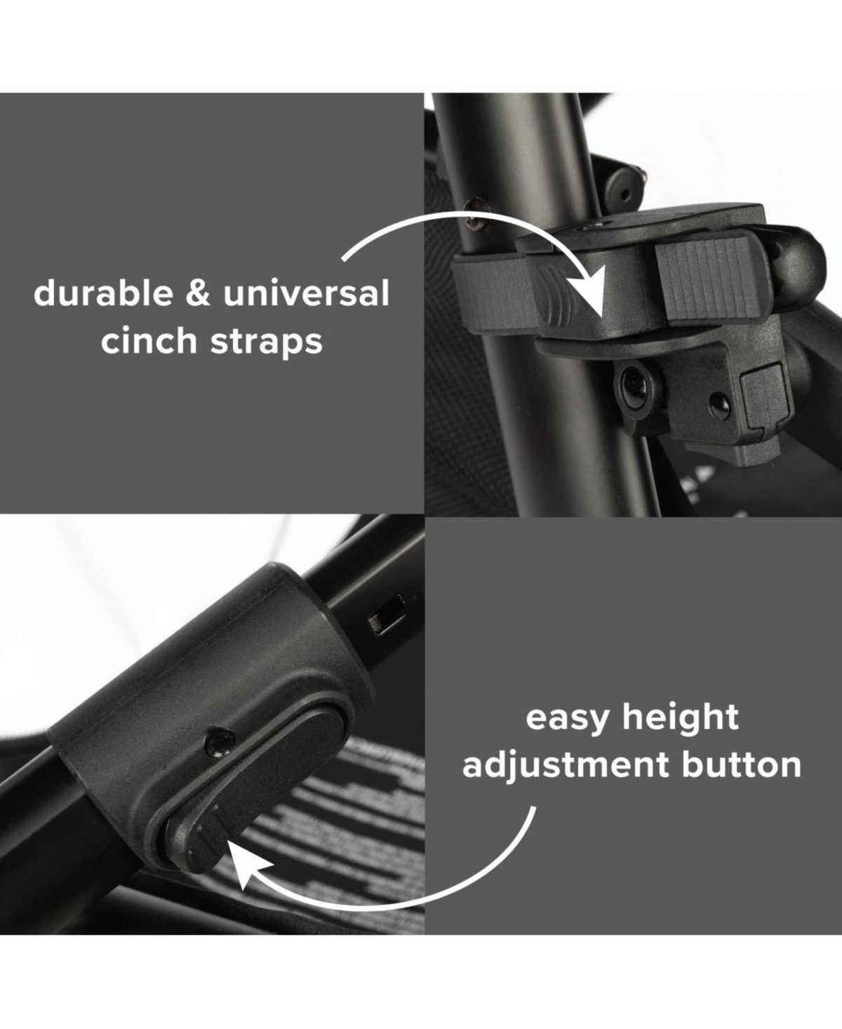 Diono Hop 'n Roll Universal Stroller Board, Compatible with most strollers, wagons and travel systems,- Black