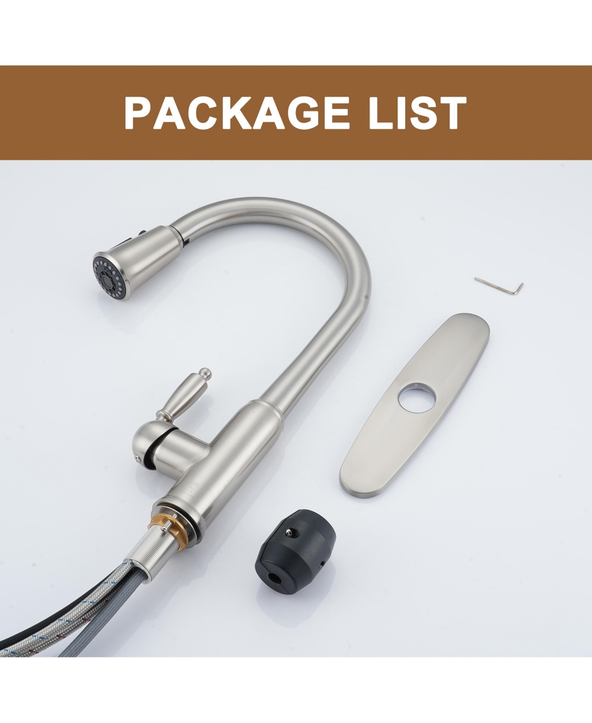 Casainc Single-Handle Pull-Down Kitchen Faucet Single Hole Faucet