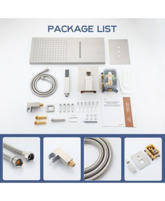 Waterfall Shower System with Valve Kit and Handheld Spray