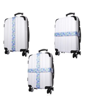 Stitch 2-Piece Luggage Strap Set - Light Tropical Design