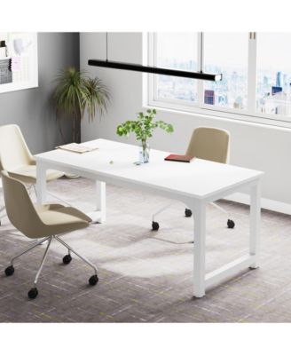 63”Executive Desk, Modern Simple Workstation Business Furniture, Large Office Computer Desk with Thicken Frame