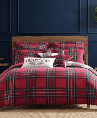 Spencer Plaid Flannel 3-Pc. Duvet Cover Set, King