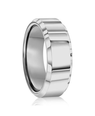 Polished Silver Tungsten Ring