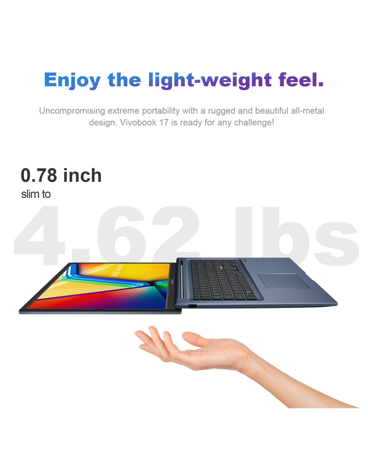 Asus Vivobook 17 Daily Traditional Laptop Intel Pentium Gold 8505 4GB Ram Intel Uhd Graphics 128GB Ssd Storage Windows 11 Home Fhd 60Hz