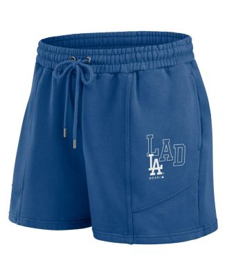 Women's Navy Los Angeles Dodgers Washed Fleece Sweatshirt Shorts Lounge Set