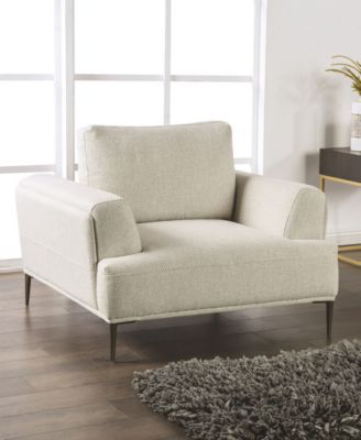 44" Orlandi Chenille Arm Chair with Extendable Backrest