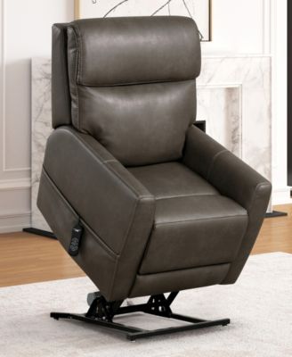 34" Hilltop Artificial Leather Power Recliner Lift Chair