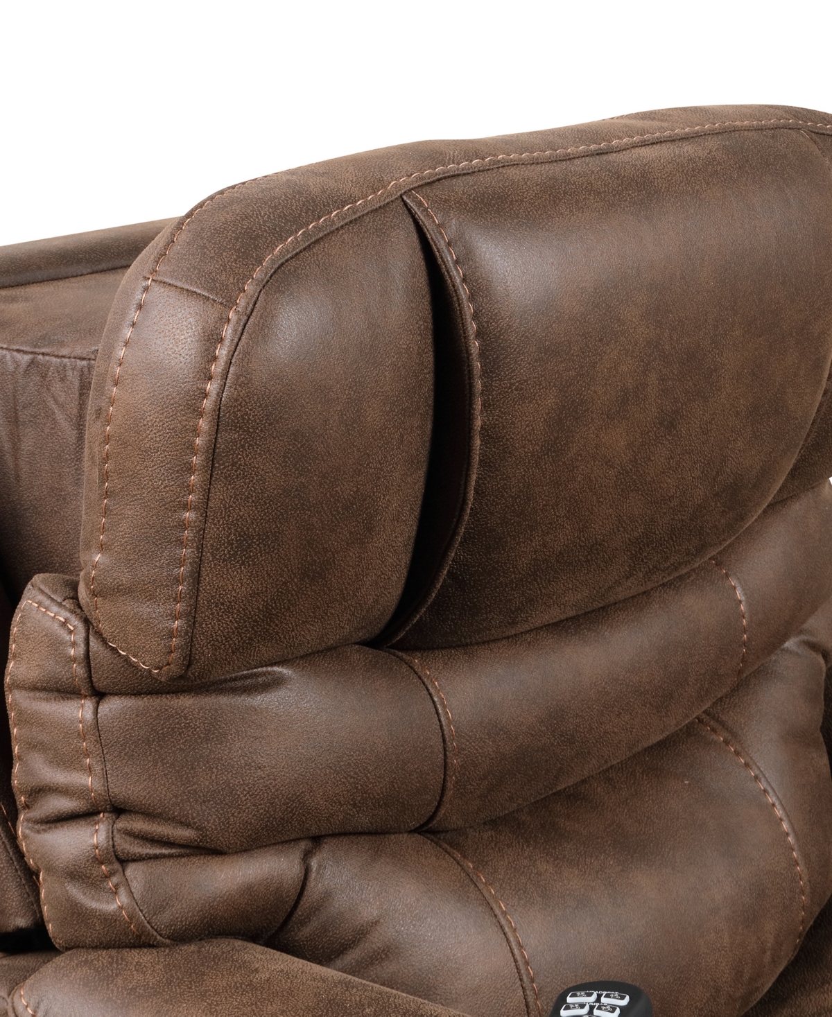 Furniture Of America 39" Leafstorm Artificial Leather Power Recliner Lift Chair In Walnut