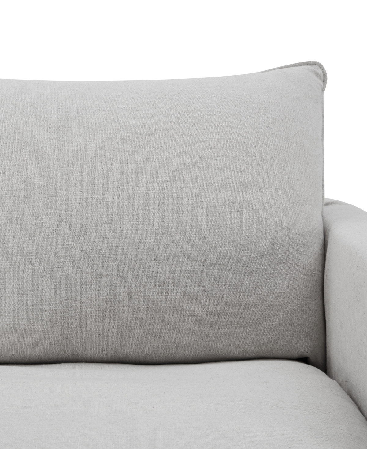 Furniture Of America 68" Linen Maddy 2-seater Narrow Track Arm Loveseat In Light Gray