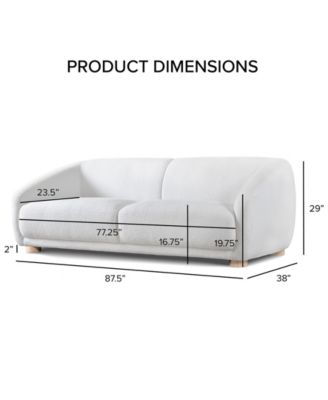 88" Waxley Chenille Slope Arm Sofa