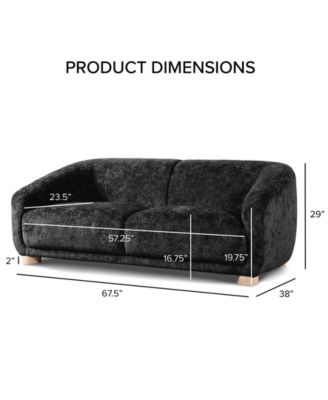68" Waxley Chenille 2-Seater Slope Arm Loveseat