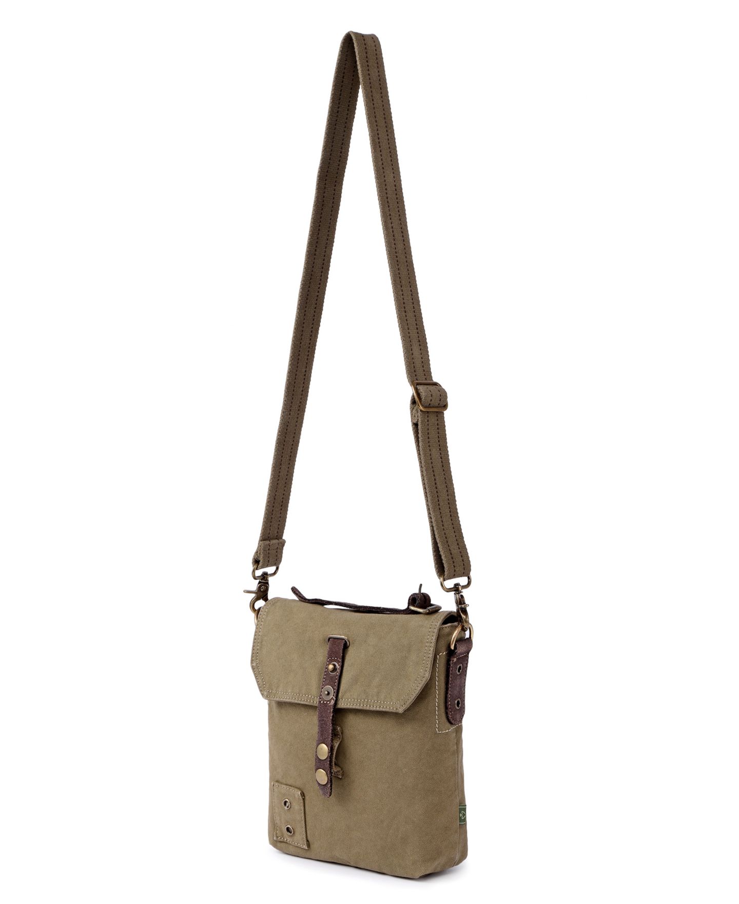 Женская сумка TSD BRAND Coastal Canvas Crossbody, цвет: Оливковый — фото 9