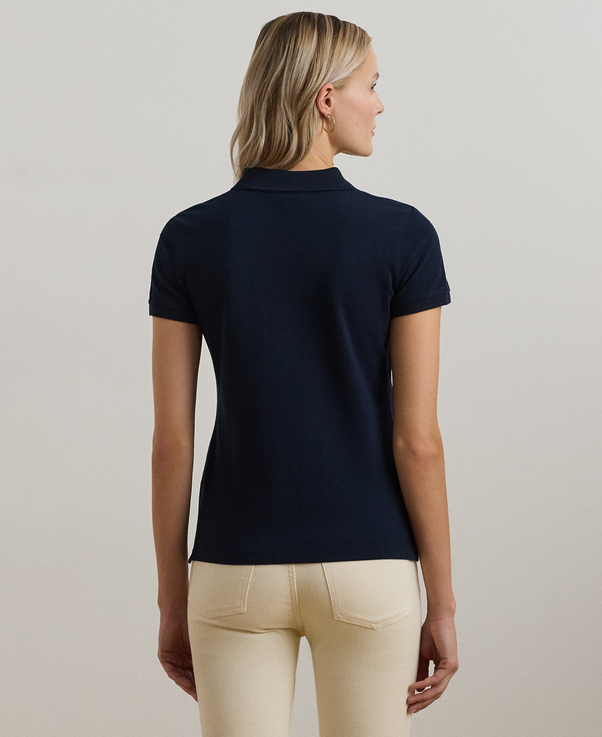 Lauren Ralph Lauren Petite Crest-Patch Pique Polo Shirt