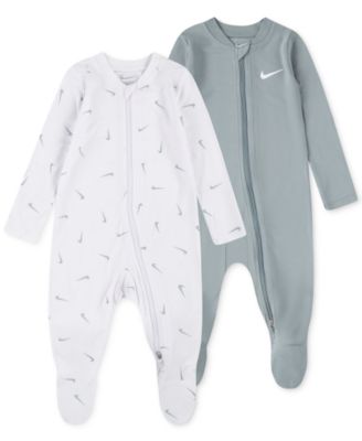 Baby Essentials Viscose Long-Sleeve Footed Coveralls, 2 Pack