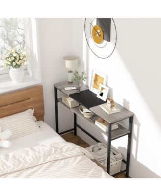 Console Table, Color Block Entryway Table with Storage, 39.3”Narrow Sofa Table with Adjustable Shelf