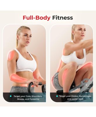 Smart Upright Row-N-Ride Exerciser — Squat Assist Rowing Trainer with Bluetooth, LCD Monitor & Adjustable Handles