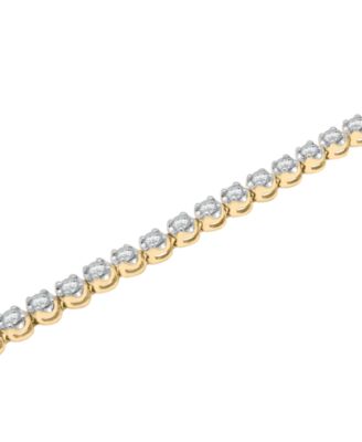 Diamond Bracelet (2 ct. t.w.) in 10k Yellow Gold, Exclusively at Macy's