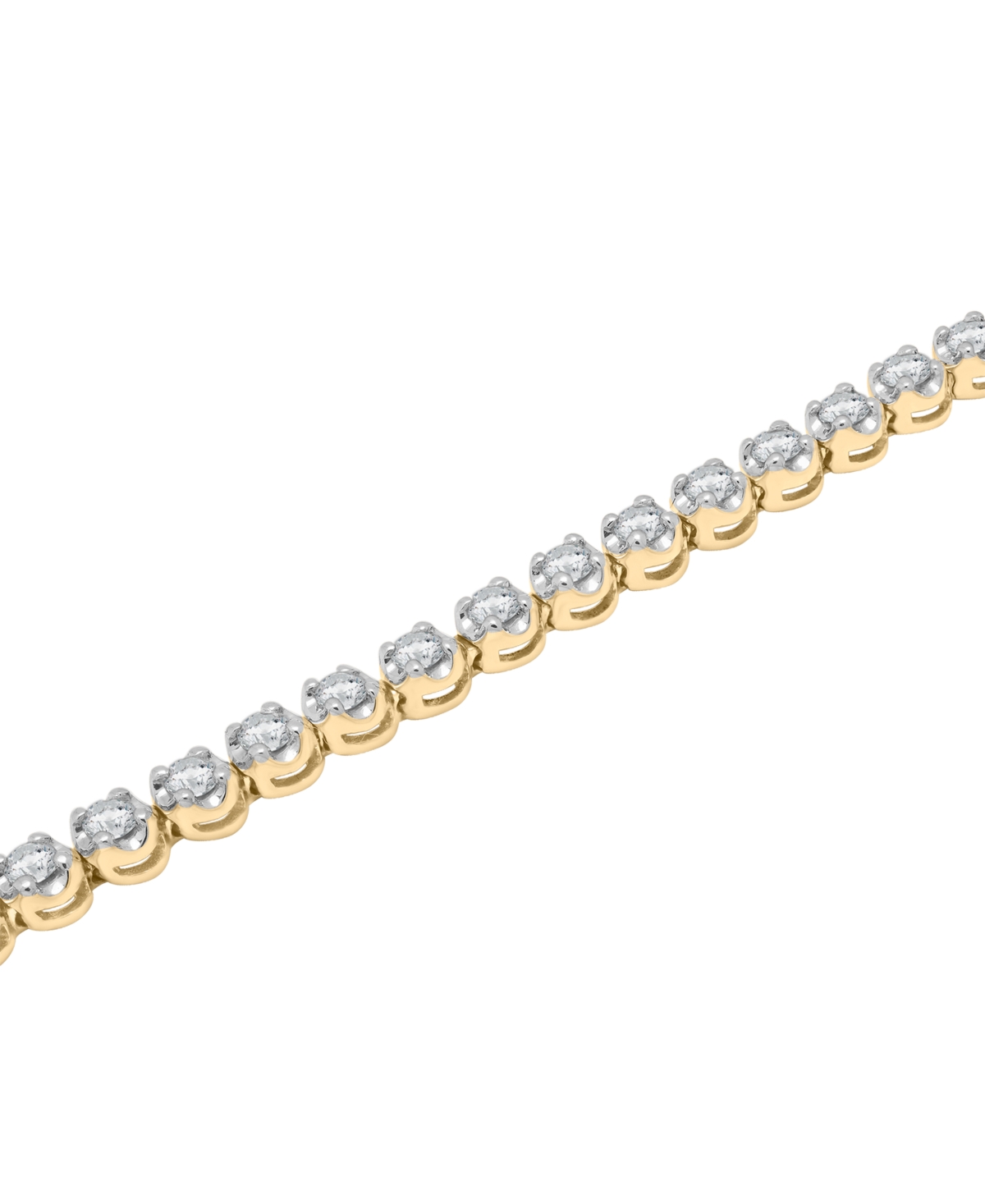 Macy's Diamond Bracelet (2 Ct. T.w.) In 10k Yellow Gold, Exclusively At  In Yellow Gold