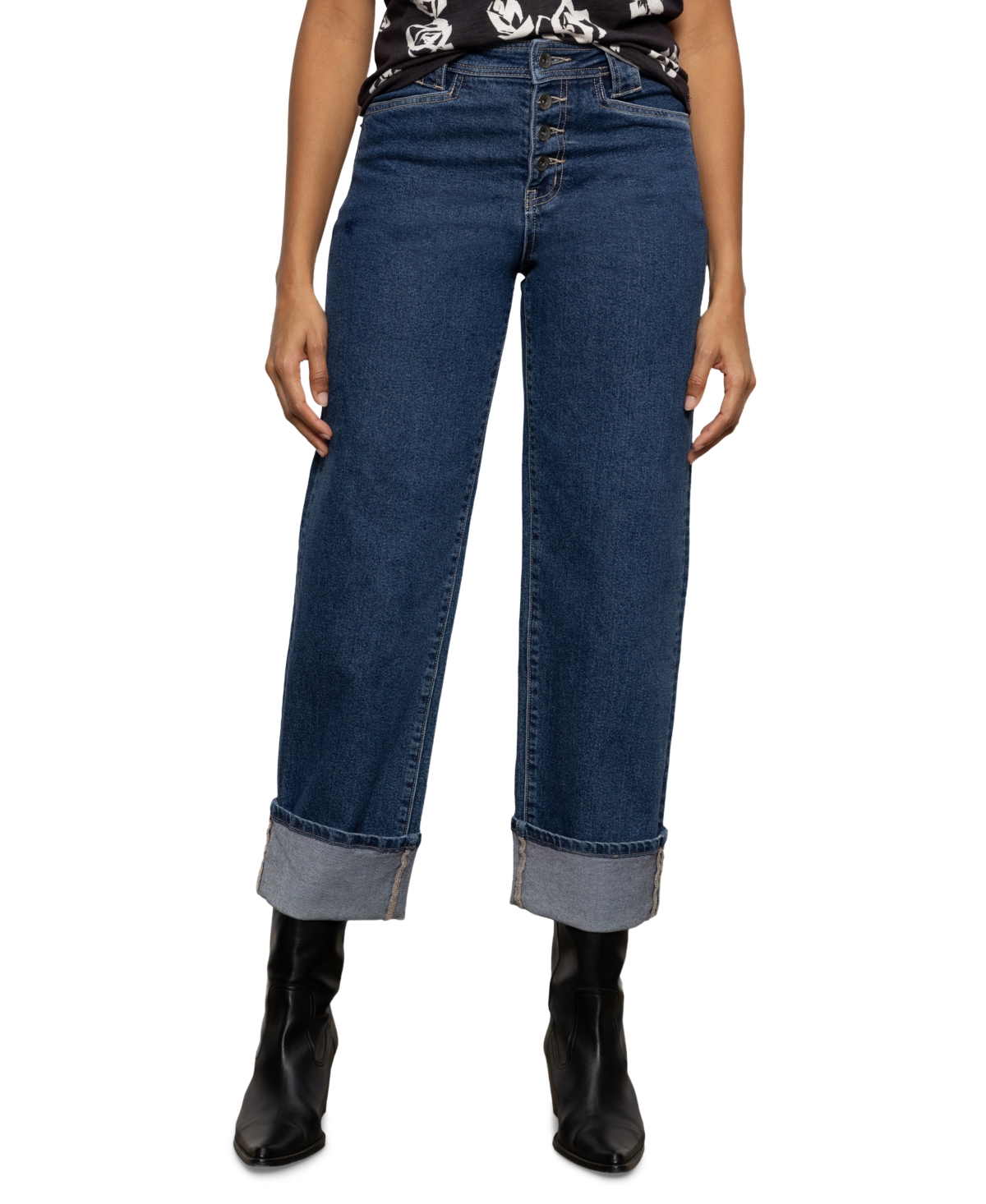 Sanctuary Women's Luna Mid-rise Skinny Cuffed Jeans In Solstice