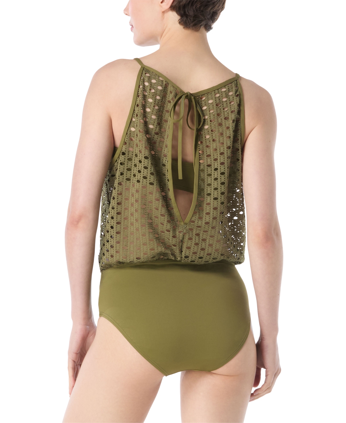 CARMEN MARC VALVO WOMEN'S HIGH-NECK ONE-PIECE SWIMSUIT 
