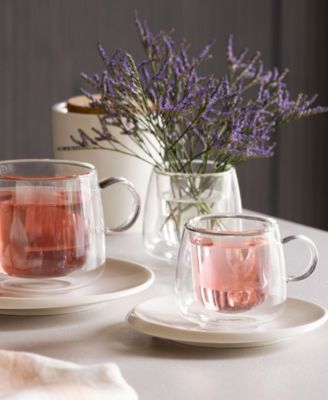 Artesano Hot Cold Beverages Small Insulated Espresso Glass, Set of 2