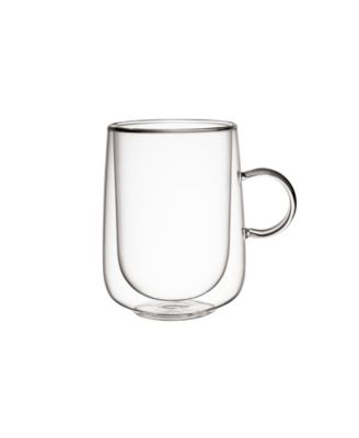 Artesano Hot Cold Beverages Large Insulated Latte Glass, Set of 2