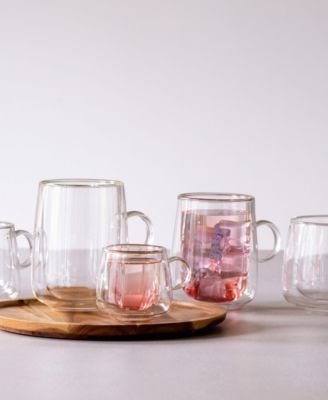 Artesano Hot Cold Beverages Small Insulated Latte Glass, Set of 2