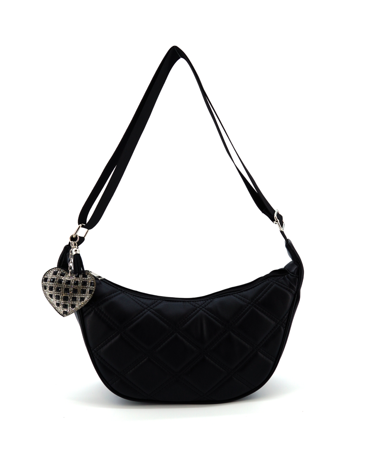 Cassie Quilted Crossbody Sling Bag - Black