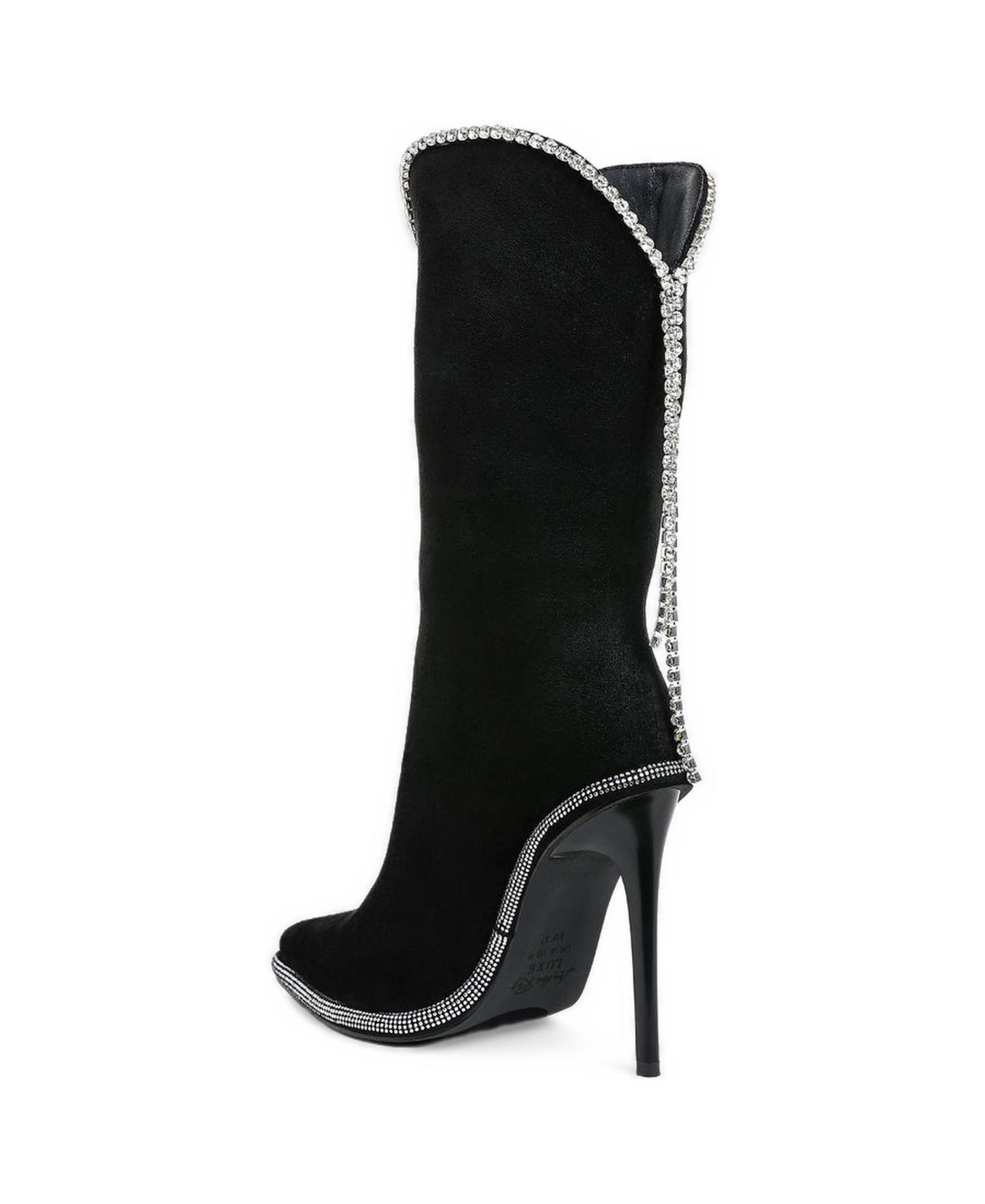 Женские ботинки London Rag Ashipa Diamante Chain Detail Calf, цвет: Чёрный — фото 3