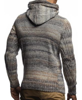 Men s Knitted Pullover | Long-sleeved slim fit hoodie | Basic winter hoodie-sweater for Men