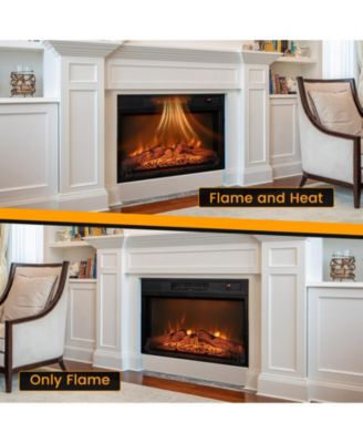 18/23 Inch Electric Fireplace Inserted with Adjustable LED Flame-23 inches