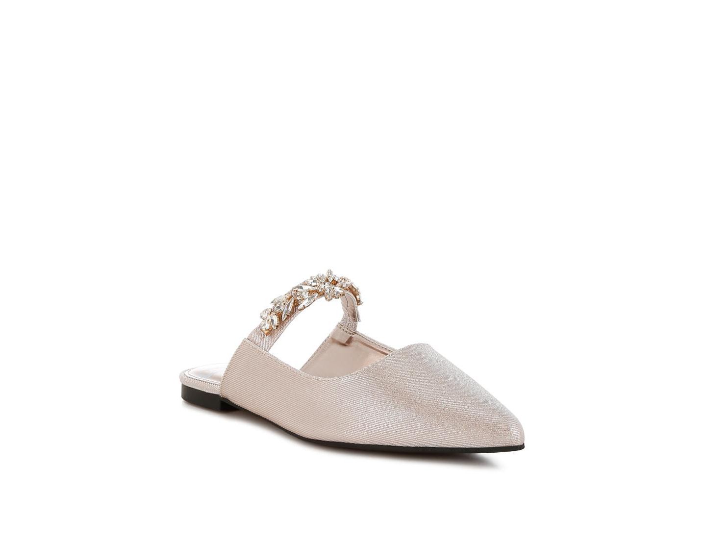 Женские сабо Rag & Co Magnum Diamante Strap Glitter Mules, цвет: Бежевый — фото 2