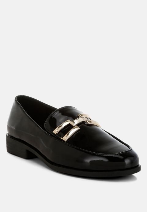 Женские туфли London Rag Revanta Patent Faux Leather, цвет: Чёрный лаковая искусственная кожа
