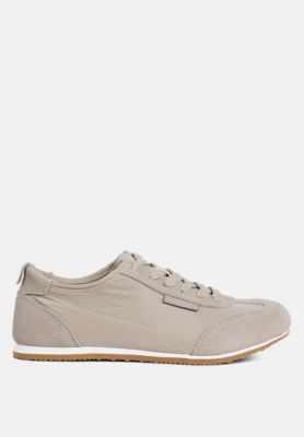 Womens Pattens Genuine Suede Leather Sneakers
