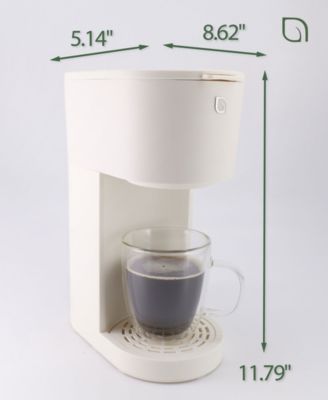 Compact Single Serve Coffee Maker - Compatible with K-Cup Pods Ground Coffee