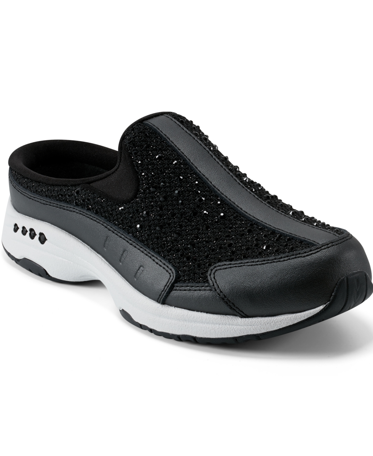 EASY SPIRIT WOMEN'S TRAVEL TIME SPARKLE SLIP-ON WALKING MULES 
