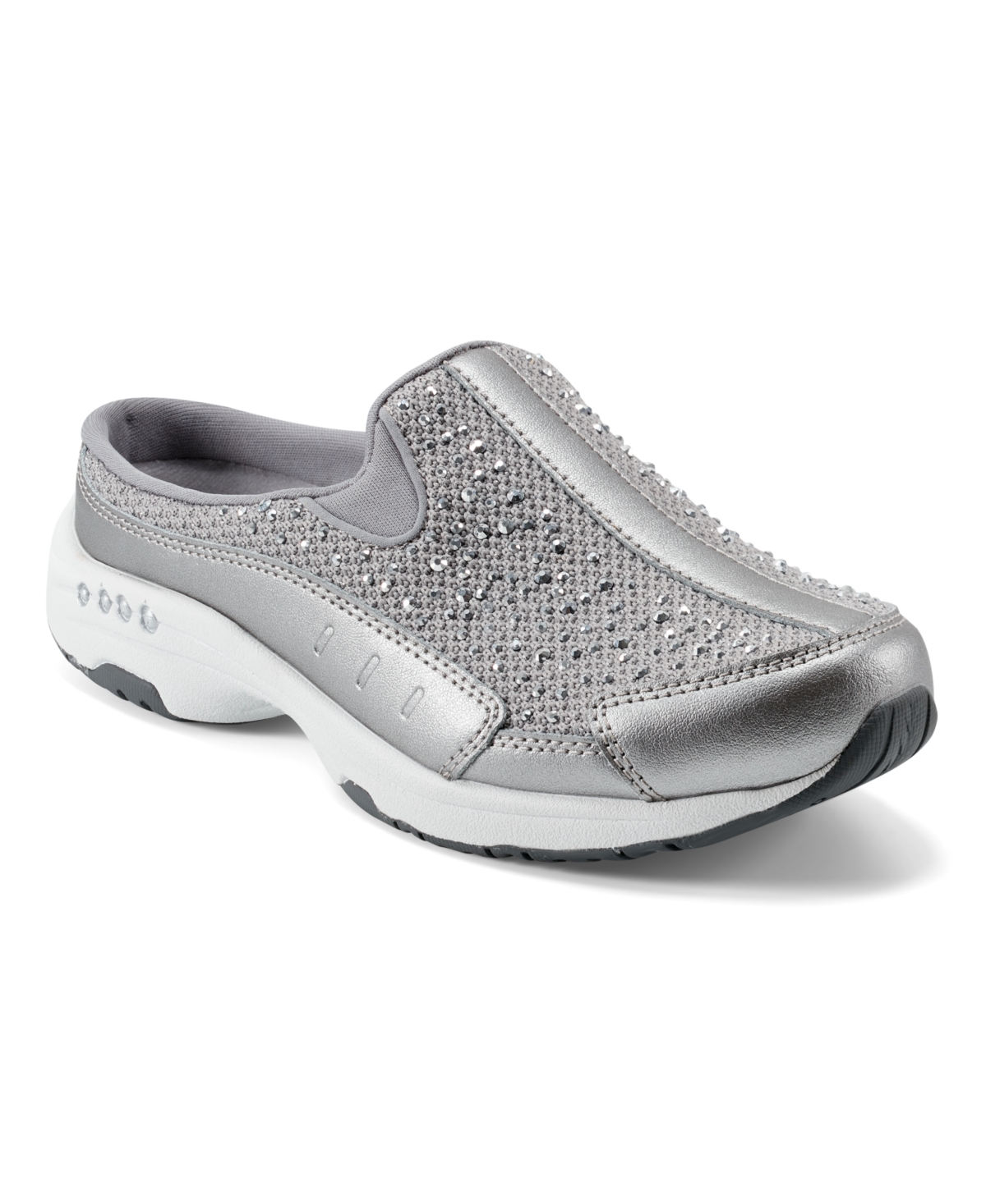 EASY SPIRIT WOMEN'S TRAVEL TIME SPARKLE SLIP-ON WALKING MULES 