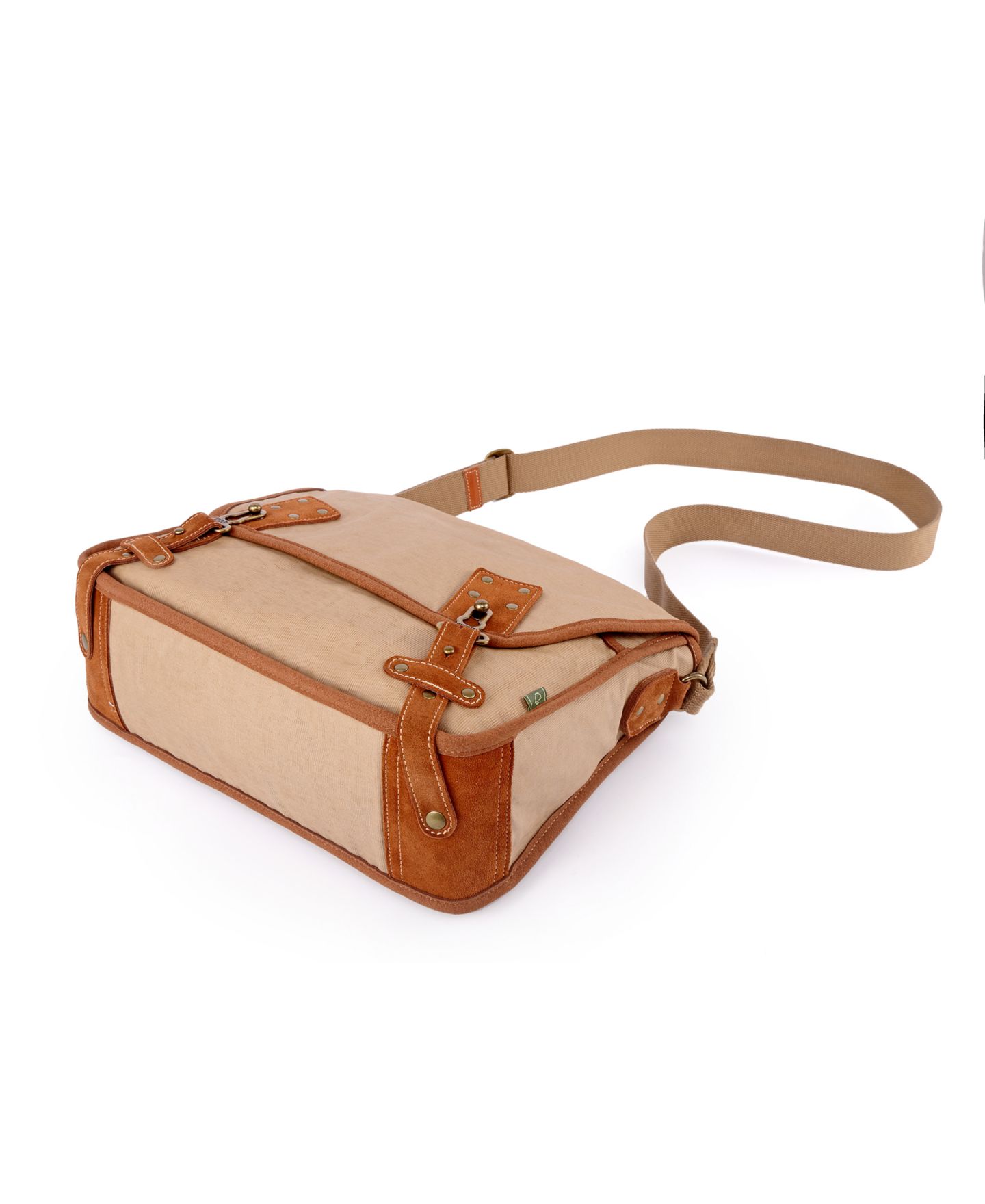 Женская сумка TSD BRAND Dolphin Canvas Messenger, цвет: Бежевый — фото 6