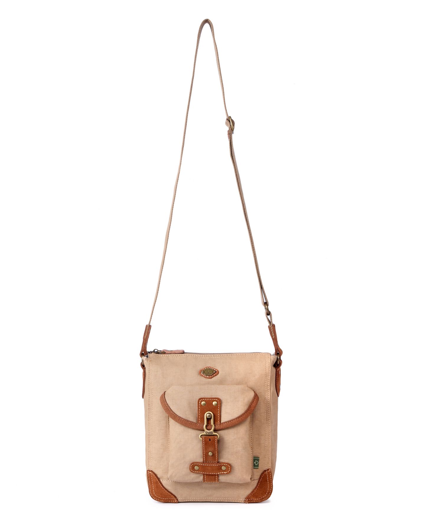 Женская сумка TSD BRAND Dolphin Canvas Crossbody, цвет: Бежевый — фото 2